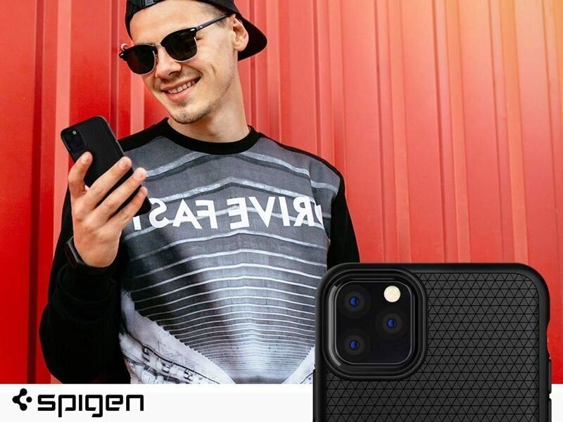 Spigen Liquid Air īpaši elegants un izturīgs TPU aizmugures maks-apvalks priekš Apple iPhone 11 Pro (5.8") Melns cena un informācija | Telefonu vāciņi, maciņi | 220.lv