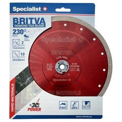 Алмазный диск Britva 230x2x22 мм цена и информация | Механические инструменты | 220.lv