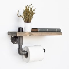 Держатель для туалетной бумаги Kalune Design 792, черный/коричневый цена и информация | Аксессуары для ванной комнаты | 220.lv