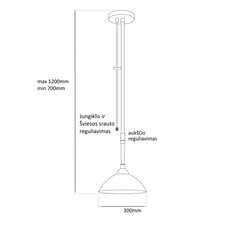 Piekāramā lampa G.LUX GT-291/1 ar gaismas plūsmas regulēšanu цена и информация | Люстры | 220.lv