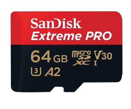 Atmiņas karte Secure Digital micro Extreme Pro 64GB 170MB / s A2 / V30 / UHS-I / U3 цена и информация | Atmiņas kartes fotokamerām | 220.lv