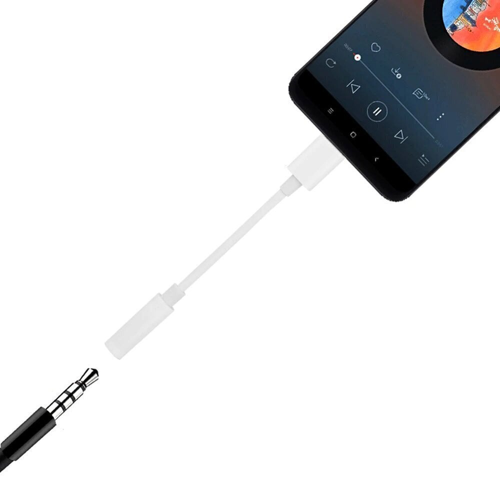 Adapteris USB C tipa spraudnim ar 3,5 mm mini Female ligzdu, melns цена и информация | Savienotājkabeļi | 220.lv