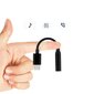 Adapteris USB C tipa spraudnim ar 3,5 mm mini Female ligzdu, melns цена и информация | Savienotājkabeļi | 220.lv