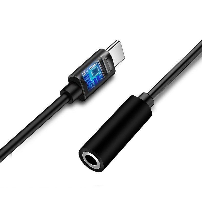 Adapteris USB C tipa spraudnim ar 3,5 mm mini Female ligzdu, melns цена и информация | Savienotājkabeļi | 220.lv
