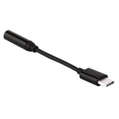 Adapteris USB C tipa spraudnim ar 3,5 mm mini Female ligzdu, melns cena un informācija | Savienotājkabeļi | 220.lv