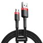 Kabelis Baseus USB Durable Nylon Braided Wire USB / Micro USB 2A 3 m, melns/sarkans cena un informācija | Savienotājkabeļi | 220.lv