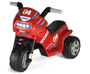 Одноместный детский трехколесный электрический мотоцикл Peg Perego Ducati Mini Evo 6V, красный цена и информация | Электромобили для детей | 220.lv