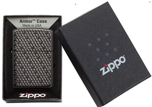 ZIPPO šķiltavas 49021 Armor™ Black Ice® Hexagon design cena un informācija | Šķiltavas un aksesuāri | 220.lv