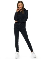 Plāns melns sieviešu komplekts ar kapuci "Leja" cena un informācija | Sporta apģērbs sievietēm | 220.lv