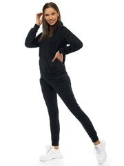 Plāns melns sieviešu komplekts ar kapuci "Leja" cena un informācija | Sporta apģērbs sievietēm | 220.lv