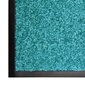 vidaXL durvju paklājs, mazgājams, ciānkrāsā, 60x90 cm cena un informācija | Kājslauķi | 220.lv