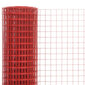 vidaXL stiepļu žogs, tērauds ar PVC pārklājumu, 25x0,5 m, sarkans cena un informācija | Žogi un piederumi | 220.lv