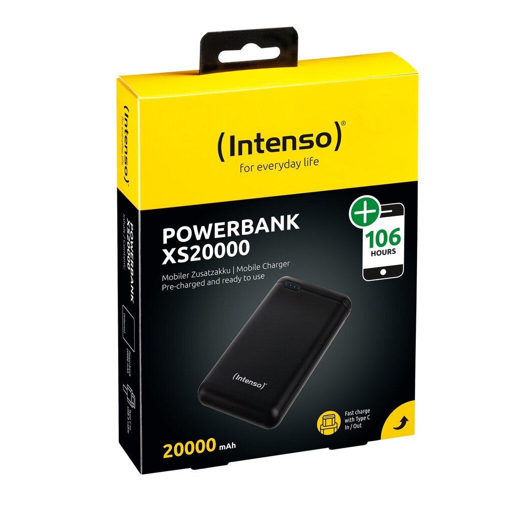 Intenso XS20000 (7313550), 20000 mAh цена и информация | Lādētāji-akumulatori (Power bank) | 220.lv