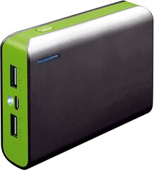 Platinet  внешний аккумулятор  6000mAh + фонарик, черный/зеленый (43179) цена и информация | Зарядные устройства Power bank | 220.lv