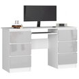 Письменный стол NORE A11, белый/светло-серый