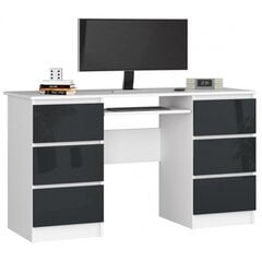 Письменный стол NORE A11, белый/темно-серый цена и информация | Компьютерные, письменные столы | 220.lv