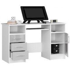 Письменный стол NORE Ana, белый/светло-серый цена и информация | Компьютерные, письменные столы | 220.lv
