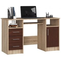 Письменный стол NORE Ana, дуб/коричневый цена и информация | Компьютерные, письменные столы | 220.lv