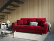 Dīvāns Micadoni Home Moghan 3S, sarkans/zelta krāsas cena un informācija | Dīvāni | 220.lv