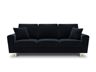 Dīvāns Micadoni Home Moghan 3S, tumši zils/zelta krāsas цена и информация | Диваны | 220.lv