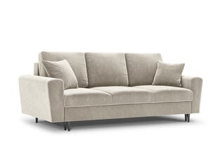Dīvāns Micadoni Home Moghan 3S, melns/smilškrāsas cena un informācija | Dīvāni | 220.lv