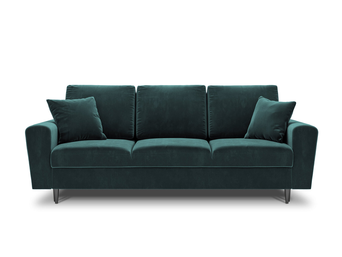 Dīvāns Micadoni Home Moghan 3S, zaļš/melns cena un informācija | Dīvāni | 220.lv