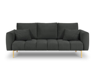 Dīvāns Micadoni Home Malvin 3S, tumši pelēks cena un informācija | Dīvāni | 220.lv