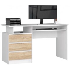 Письменный стол NORE CLP, белый/цвета дуба цена и информация | Компьютерные, письменные столы | 220.lv