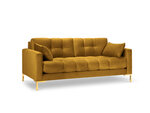 Dīvāns Micadoni Home Mamaia 2S, dzeltens/zelta krāsas