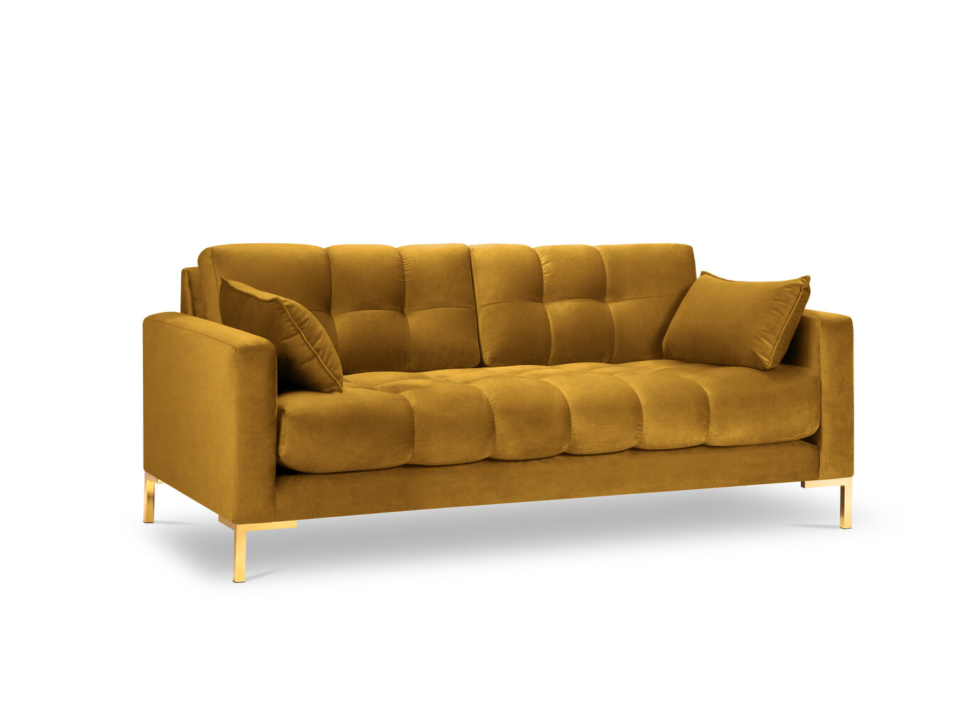 Dīvāns Micadoni Home Mamaia 2S, dzeltens/zelta krāsas cena un informācija | Dīvāni | 220.lv