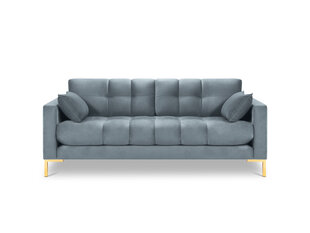Dīvāns Micadoni Home Mamaia 2S, zils/zelta krāsas cena un informācija | Dīvāni | 220.lv