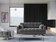 Dīvāns Micadoni Home Mamaia 2S, pelēks/zelta krāsas cena un informācija | Dīvāni | 220.lv