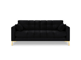 Dīvāns Micadoni Home Mamaia 2S, melns/zelta krāsas cena un informācija | Dīvāni | 220.lv