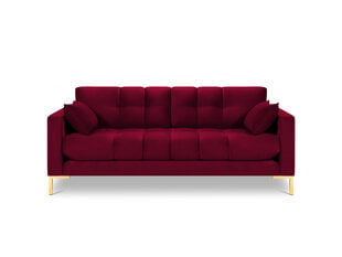 Dīvāns Micadoni Home Mamaia 3S, sarkans/zelta krāsas cena un informācija | Dīvāni | 220.lv