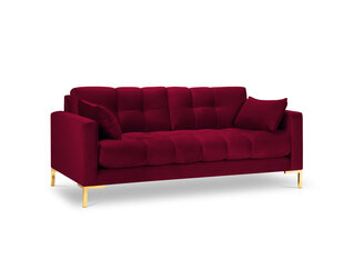 Dīvāns Micadoni Home Mamaia 3S, sarkans/zelta krāsas cena un informācija | Dīvāni | 220.lv