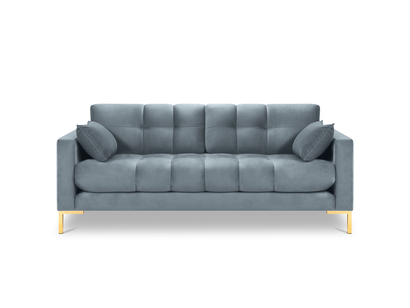 Dīvāns Micadoni Home Mamaia 3S, zils/zelta krāsas цена и информация | Dīvāni | 220.lv