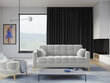 Dīvāns Micadoni Home Mamaia 3S, gaiši pelēks/zelta krāsas цена и информация | Dīvāni | 220.lv