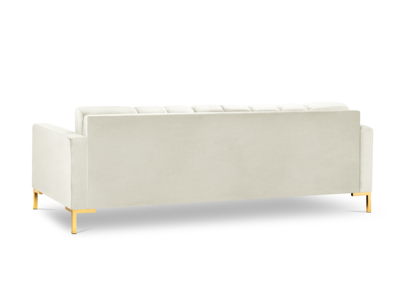 Dīvāns Micadoni Home Mamaia 4S, gaišas smilškrāsas/zelta krāsas cena un informācija | Dīvāni | 220.lv