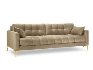Dīvāns Micadoni Home Mamaia 4S, smilškrāsas/zelta krāsas cena un informācija | Dīvāni | 220.lv