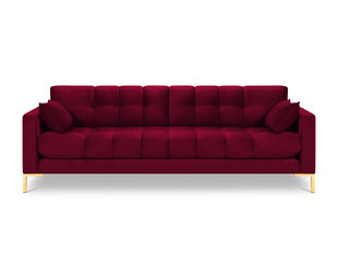 Dīvāns Micadoni Home Mamaia 4S, sarkans/zelta krāsas kaina ir informacija | Dīvāni | 220.lv