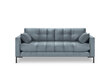 Dīvāns Micadoni Home Mamaia 2S, zils/melnas krāsas cena un informācija | Dīvāni | 220.lv