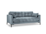 Dīvāns Micadoni Home Mamaia 2S, zils/melnas krāsas