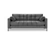 Dīvāns Micadoni Home Mamaia 2S, pelēks/melns cena un informācija | Dīvāni | 220.lv