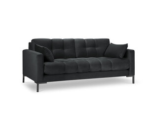 Dīvāns Micadoni Home Mamaia 2S, tumši pelēks/melns cena un informācija | Dīvāni | 220.lv