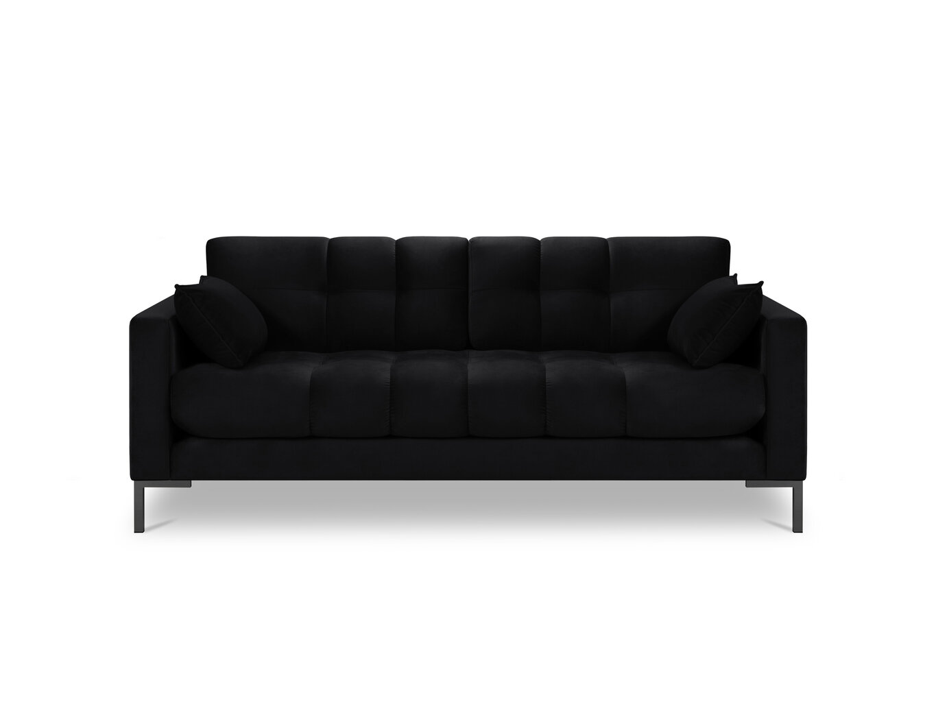 Dīvāns Micadoni Home Mamaia 2S, melnas krāsas cena un informācija | Dīvāni | 220.lv