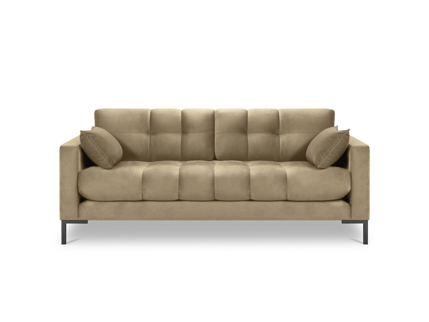 Dīvāns Micadoni Home Mamaia 3S, melns/smilškrāsas цена и информация | Dīvāni | 220.lv