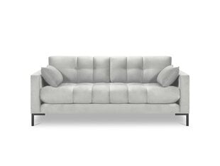 Dīvāns Micadoni Home Mamaia 3S, gaiši pelēks/melns cena un informācija | Dīvāni | 220.lv