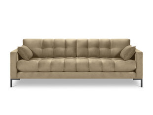 Dīvāns Micadoni Home Mamaia 4S, melns/smilškrāsas cena un informācija | Dīvāni | 220.lv