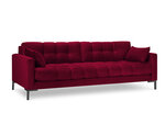 Dīvāns Micadoni Home Mamaia 4S, sarkans/melns
