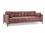 Dīvāns Micadoni Home Mamaia 4S, rozā/melns